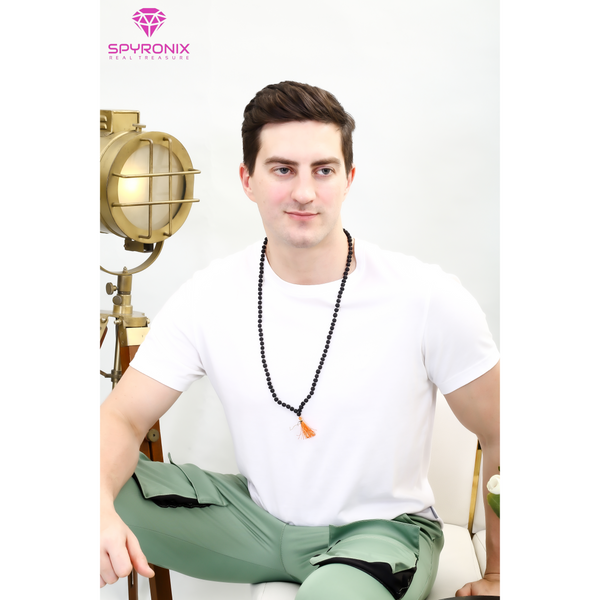 108 Sphatik Quartz Crystal Rudraksha Prayer Meditation Bead Necklace main image 1
