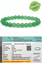 Certified Green Aventurine Natural Stone Bracelet 8mm
