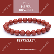 Certified Red Jasper Natural Stone Bracelet 8mm