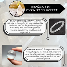 Certified Selenite Natural Stone Bracelet 8mm