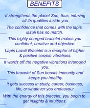 Certified Lapis Lazuli Natural Stone Bracelet 8mm