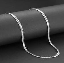 Valentine Long Chain for Men & Boy Stylish Silver Plated Stainless Steel Chain