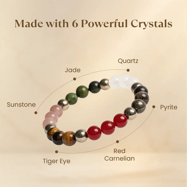 Certified Dhan Vridhi Natural Stone Bracelet 8MM